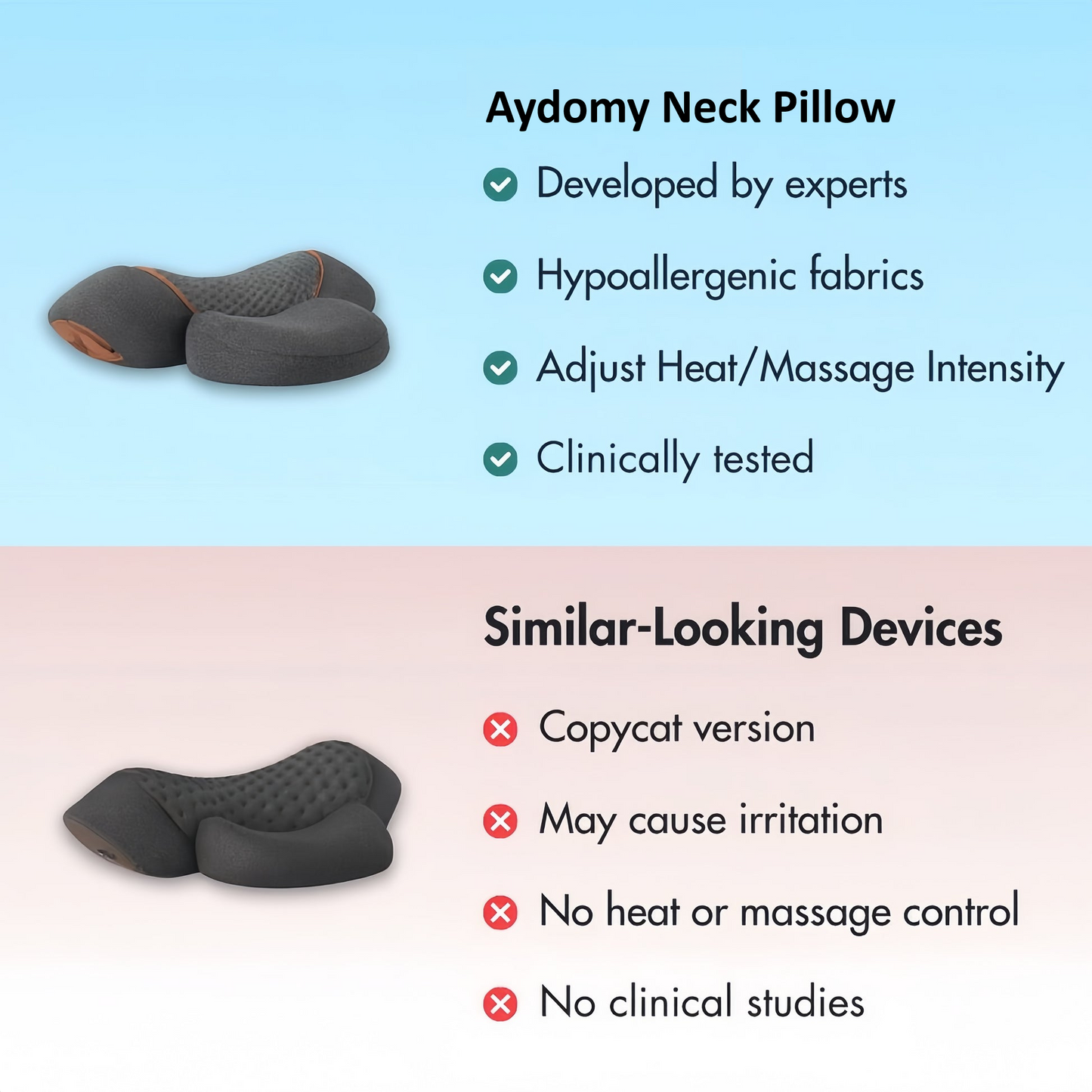 Aydomy 3 In 1 Neck Massage Pillow