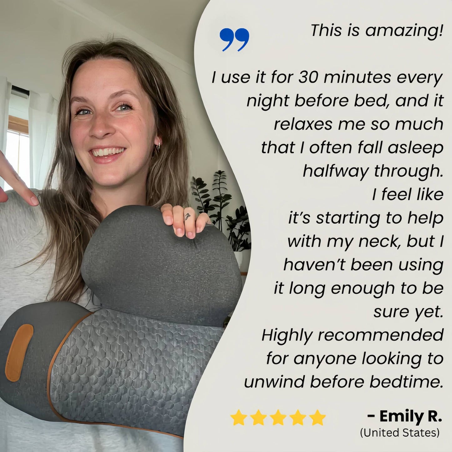 Aydomy 3 In 1 Neck Massage Pillow